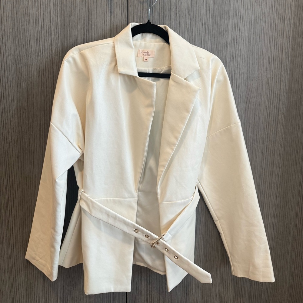 Camila Coelho Cream Blazer with Belt